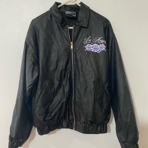 Hot wheels faux leather jacket mens small